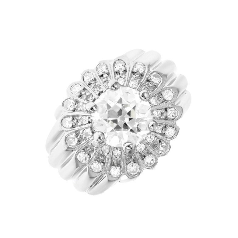 Bague vintage diamants 2.44 carats platine 11.52g Comme neuf -  reconditionné disponible sur Gemme Les Bijoux